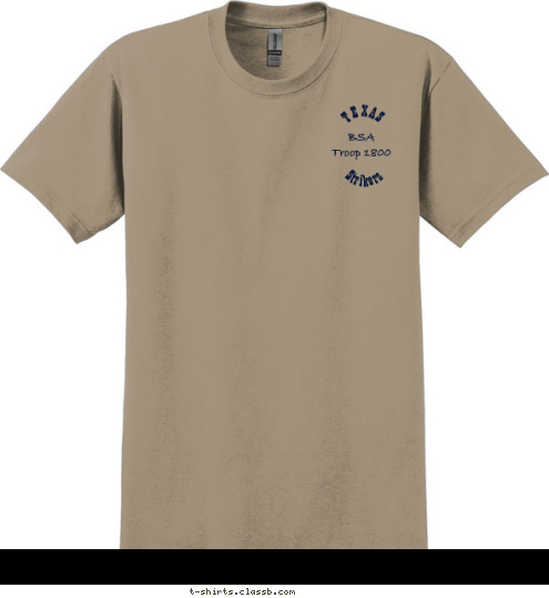 BE PREPARED Strikers BSA
Troop 1800 TEXAS T-shirt Design 