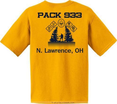 PACK 933 N. Lawrence, OH PACK 933  T-shirt Design 