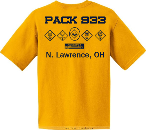 PACK 933 N. Lawrence, OH PACK 933  T-shirt Design 