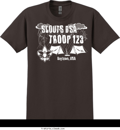 TROOP 123 Anytown, USA BOY SCOUT T-shirt Design SP2145