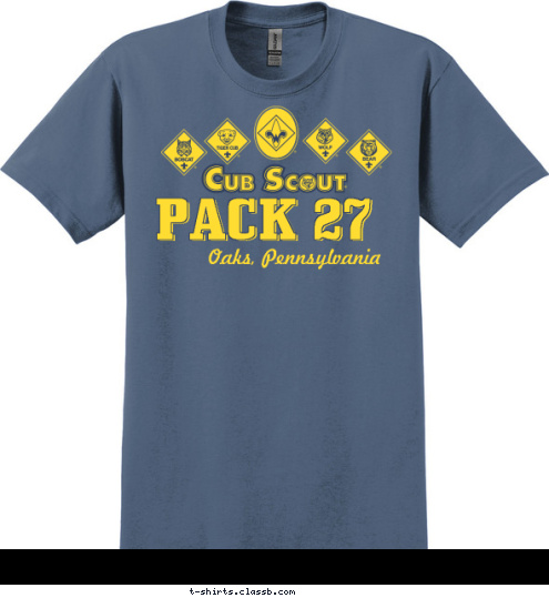 New Text Oaks, Pennsylvania PACK 27 T-shirt Design 