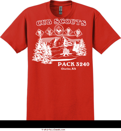 Olathe, KS PACK 3240 CUB SCOUTS T-shirt Design 