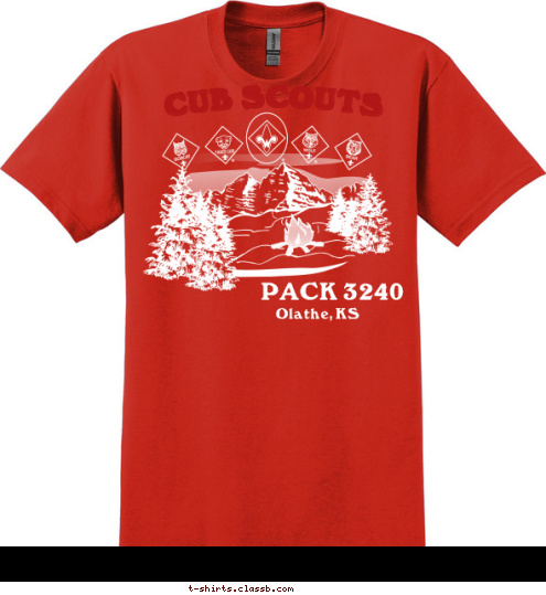 Olathe, KS PACK 3240 CUB SCOUTS T-shirt Design 