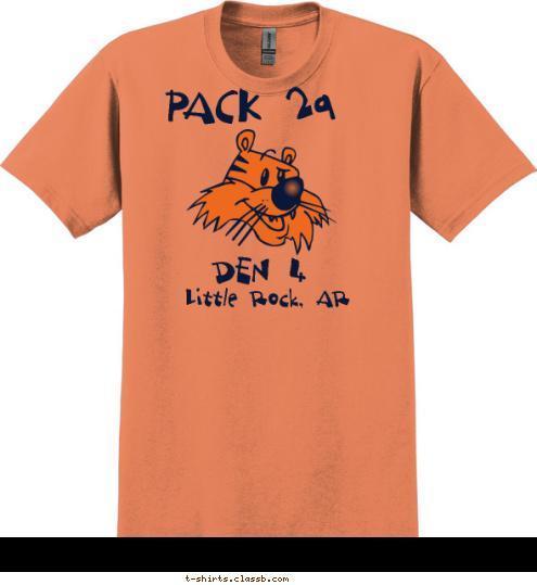 Little Rock, AR DEN 4 PACK 29 T-shirt Design Tiger Den 4