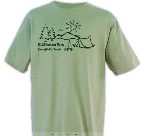 Crossville Girl Scouts 2010 Summer Camp T-shirt Design 