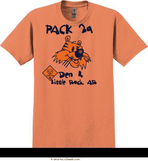 Little Rock, AR Den 4 PACK 29 T-shirt Design 