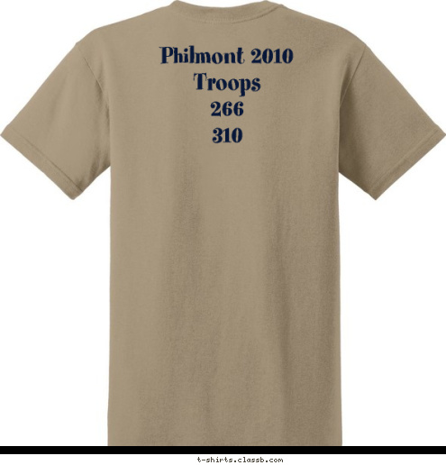 Philmont 2010
Troops
266
310
   SCOUTS WITH ALTITUDE WARNING !! For food, for raiment,
For life, for opportunity,
For friendship and fellowship,
We thank Thee O Lord.
Amen. T-shirt Design 