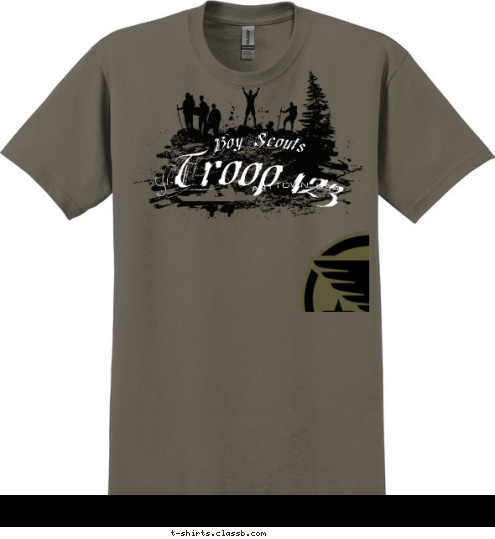 ANYTOWN, USA Troop 123 Boy Scouts T-shirt Design 