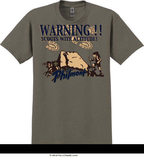 TREK 123 WARNING !! SCOUTS WITH ALTITUDE! TREK 234 T-shirt Design 