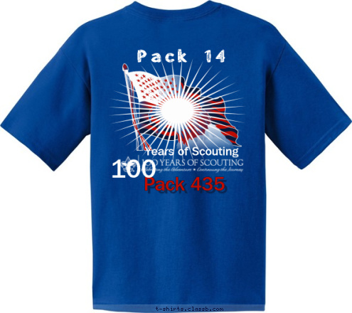 Years of Scouting 100 Pack 435 Pack 14 T-shirt Design 