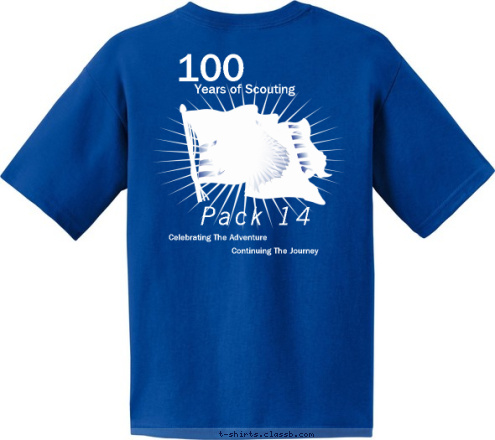 Continuing The Journey Celebrating The Adventure Years of Scouting 100 Pack 14 T-shirt Design 