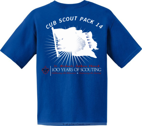 CUB SCOUT PACK 14 St. Michaels Luthern Church T-shirt Design 