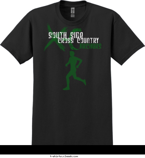 CROSS COUNTRY Heart pumping fast, feet aching, muscles burning, lungs screaming for air... yeah we run for fun! SOUTH SIDE ARCHERS CROSS COUNTRY T-shirt Design 