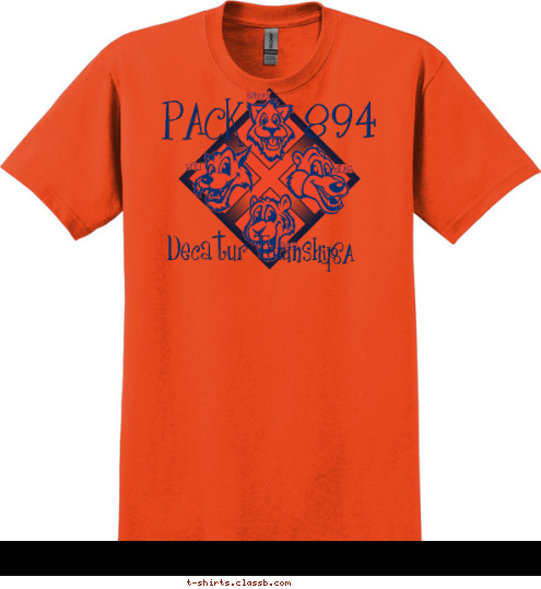 Pack 894 USA Decatur Township 894 PACK TIGER WOLF BEAR BOBCAT T-shirt Design 