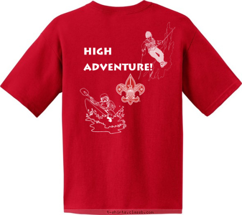 Adventure! High Troop 73 T-shirt Design Troop 73 High Adventure Back - Oath Front