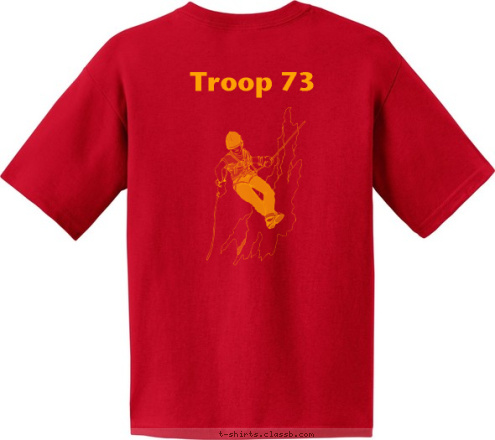 Troop 73 T-shirt Design Troop 73 Focus - Back Climber