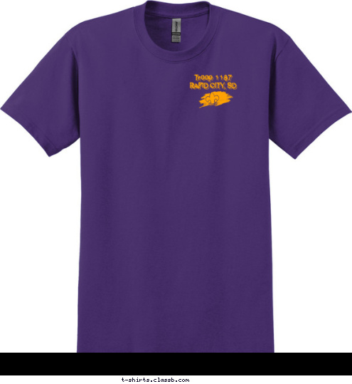 ELKS LODGE B.P.O.E.
            1187 Troop 1187  
RAPID CITY, SD T-shirt Design 