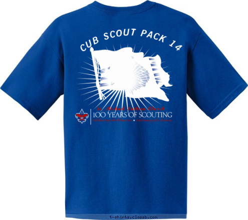 CUB SCOUT PACK 14 St. Michael Luthern Church T-shirt Design 