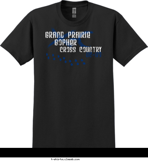 CROSS COUNTRY CC GOPHER  GRAND PRAIRIE 08-09 CROSS COUNTRY T-shirt Design 