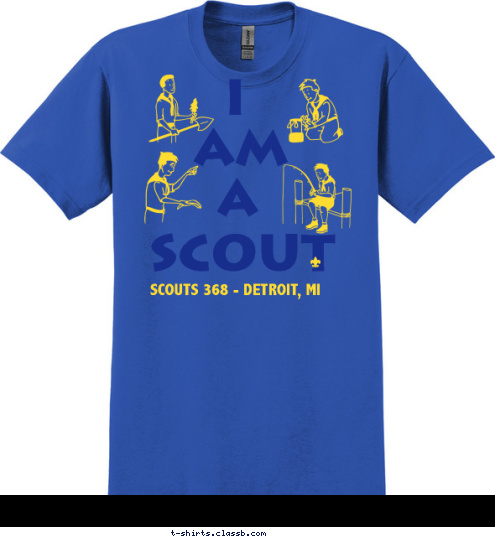 SCOUTS 368 - DETROIT, MI SCOUT A AM I T-shirt Design 