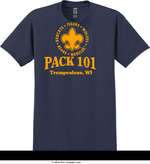 Trempealeau, WI PACK 101 T-shirt Design 