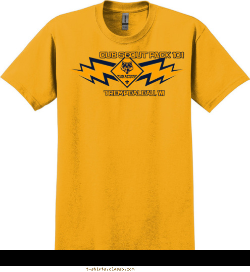 123 CUB SCOUT PACK 101 TREMPEALEAU, WI T-shirt Design 