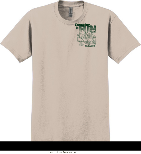 Bismark, 
North Dakota 9th HALLOW is Canoeing T-shirt Design 