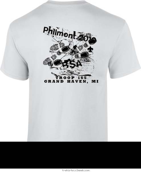 New Text Your text here! Philmont 2010 Troop 165
Grand Haven, MI EXPEDITION 720-G-2010 T-shirt Design 