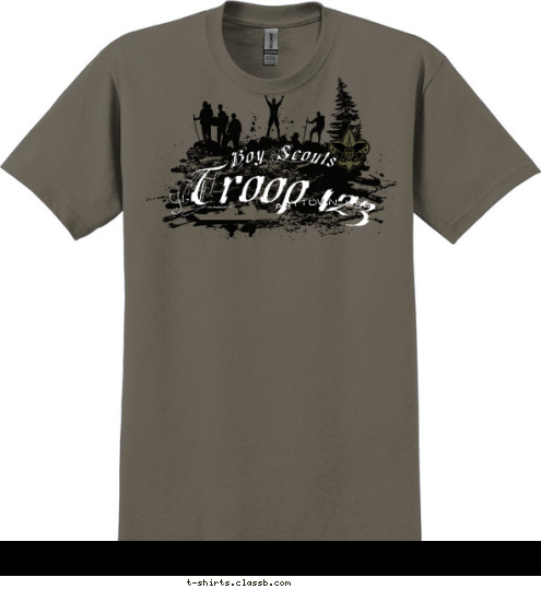 ANYTOWN, USA Troop 123 Boy Scouts T-shirt Design 