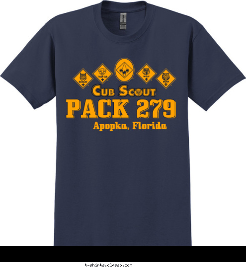 Apopka, Florida PACK 279 T-shirt Design 