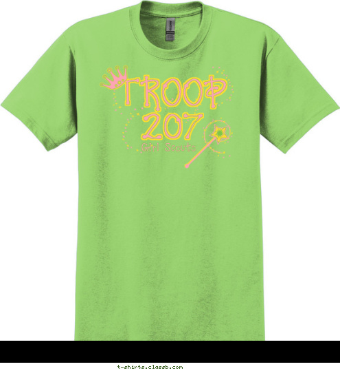 Girl Scouts Girl Scouts TROOP 207 Girl Scouts T-shirt Design 