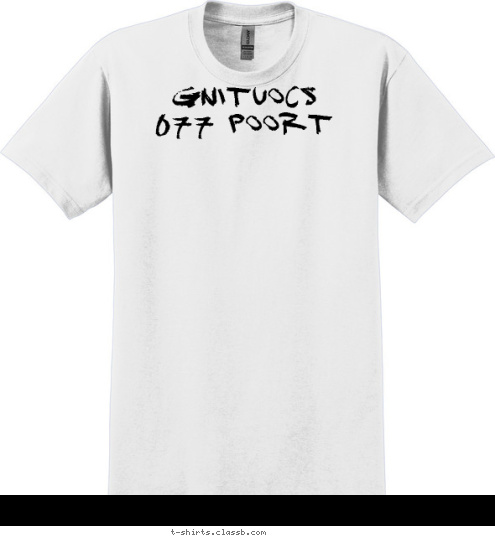 gnituocs
077 poort T-shirt Design 