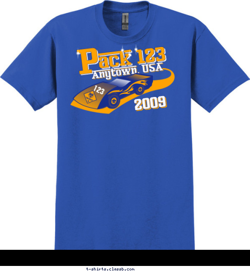 2009 P 123 Anytown, USA ack 123 T-shirt Design 