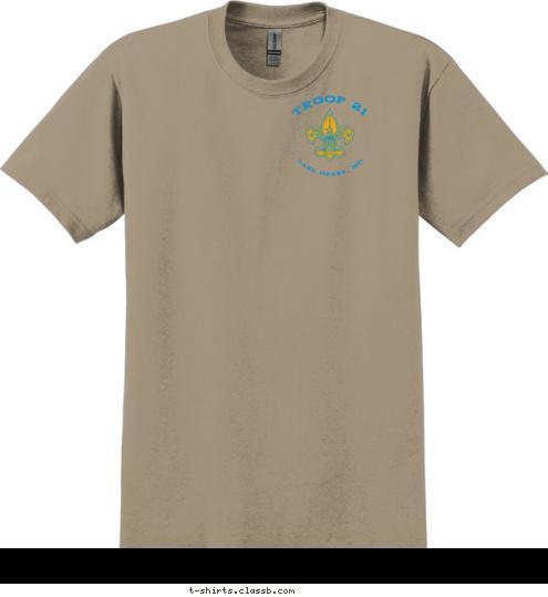 TROOP 21 Lake Ozark, MO  Lake Ozark, MO  TROOP 21 T-shirt Design 