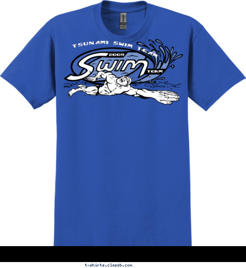 TEAM 2009 Tsunami Swim Team T-shirt Design 