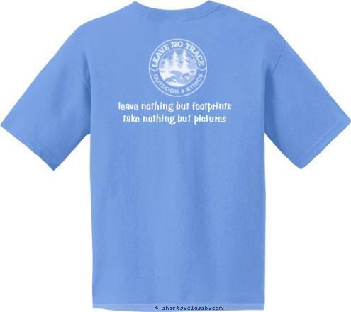 Leave No Trace leave nothing but footprints
take nothing but pictures Cub Scout Goldens Bridge, NY Pack 154 T-shirt Design 