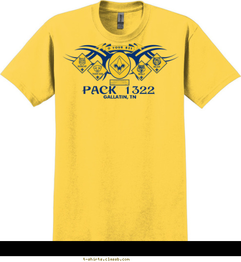 DO YOUR BEST GALLATIN, TN PACK 1322 T-shirt Design 