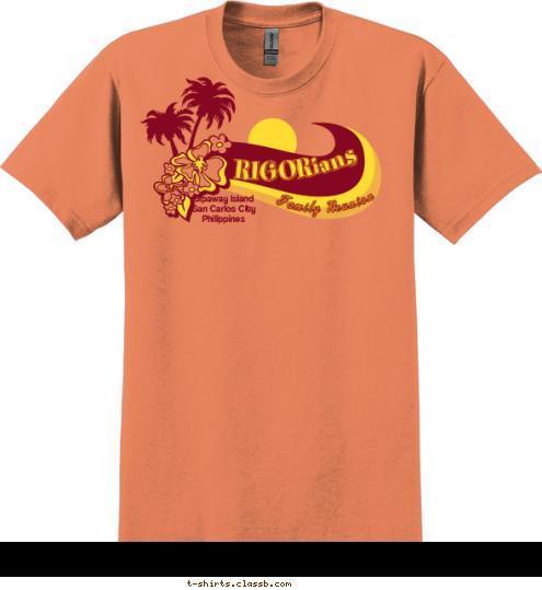 Sipaway Island
San Carlos City
Philippines Family Reunion RIGORians T-shirt Design 