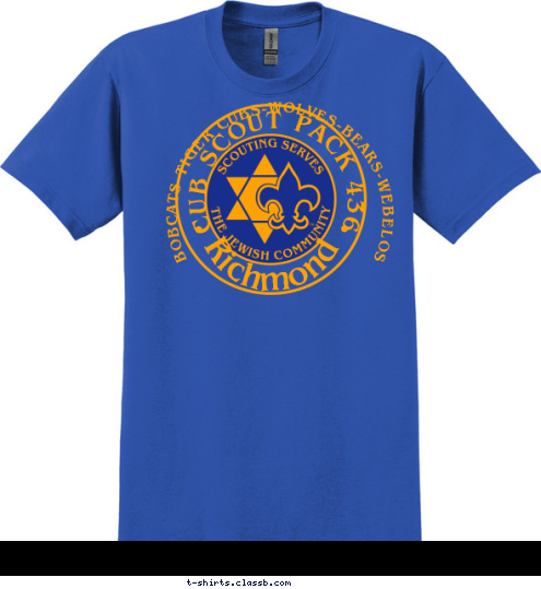 CUB SCOUT PACK 436 Richmond BOBCATS-TIGER CUBS-WOLVES-BEARS-WEBELOS T-shirt Design 