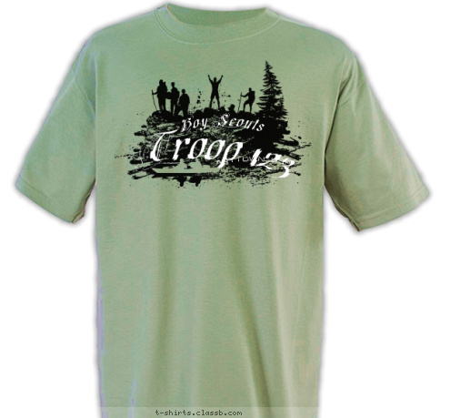 ANYTOWN, USA Troop 123 Boy Scouts T-shirt Design 