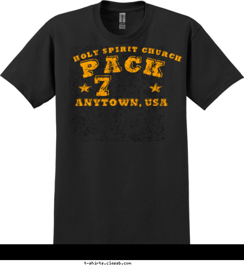 ANYTOWN, USA 7 HOLY SPIRIT CHURCH PACK T-shirt Design 