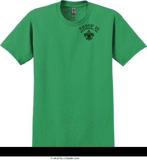 TROOP 16 SAVANNAH, GA T-shirt Design 