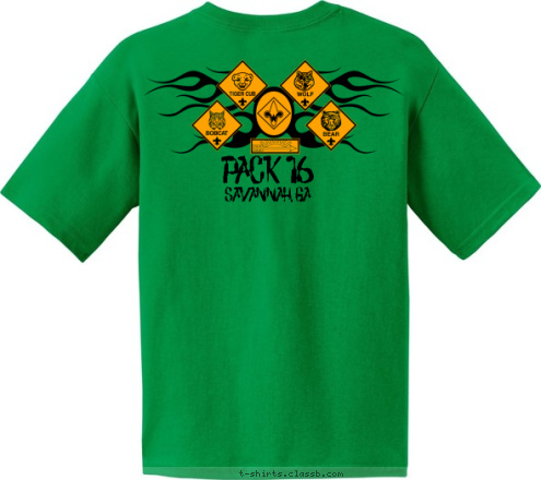 Savannah GA SAVANNAH, GA PACK 16 PACK 16 Savannah, GA T-shirt Design 