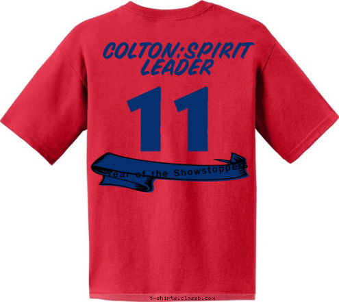 Year of the Showstoppers 11 COLTON:SPIRIT LEADER Choir Officer
2010-2011 School School Richland High T-shirt Design 