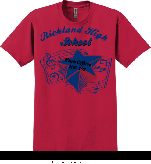 Year of the Showstoppers 11 COLTON:SPIRIT LEADER Choir Officer
2010-2011 School School Richland High T-shirt Design 