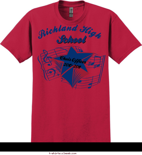 Year of the Showstoppers 11 Spirit Leader Choir Officer
2010-2011 School School Richland High T-shirt Design 