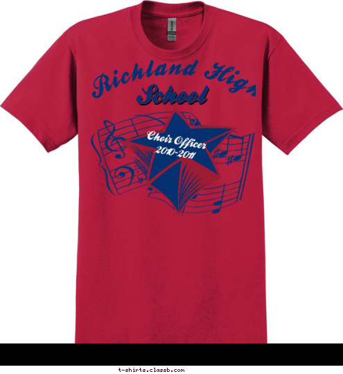 Year of the Showstoppers 11 COLTON:SPIRIT LEADER Choir Officer
2010-2011 School School Richland High T-shirt Design 