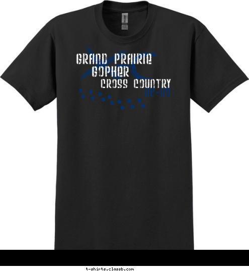 CC GOPHER  GRAND PRAIRIE 08-09 CROSS COUNTRY T-shirt Design 