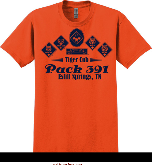 Estill Springs, TN Pack 391 Tiger Cub T-shirt Design 