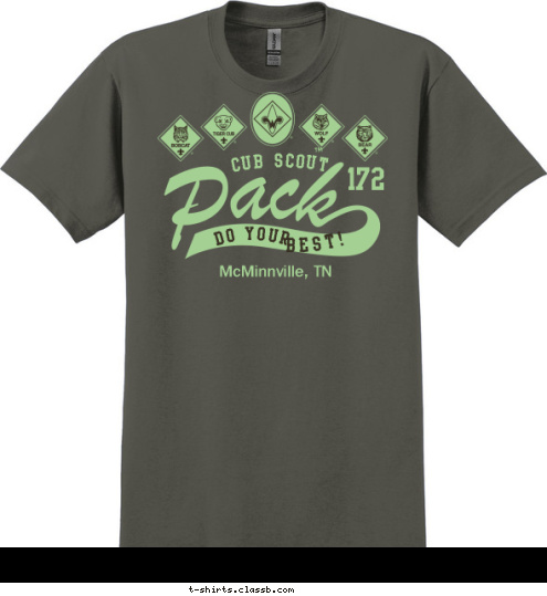     McMinnville, TN TM best! Do your 172 CUB SCOUT T-shirt Design Pack 172 10/11